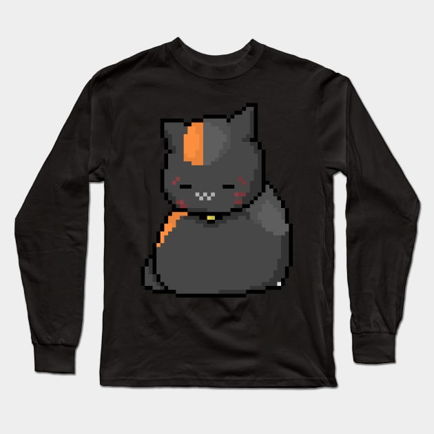 Nyanko-sensei Pixel Art 2 Long Sleeve T-Shirt by Tatsu_chan